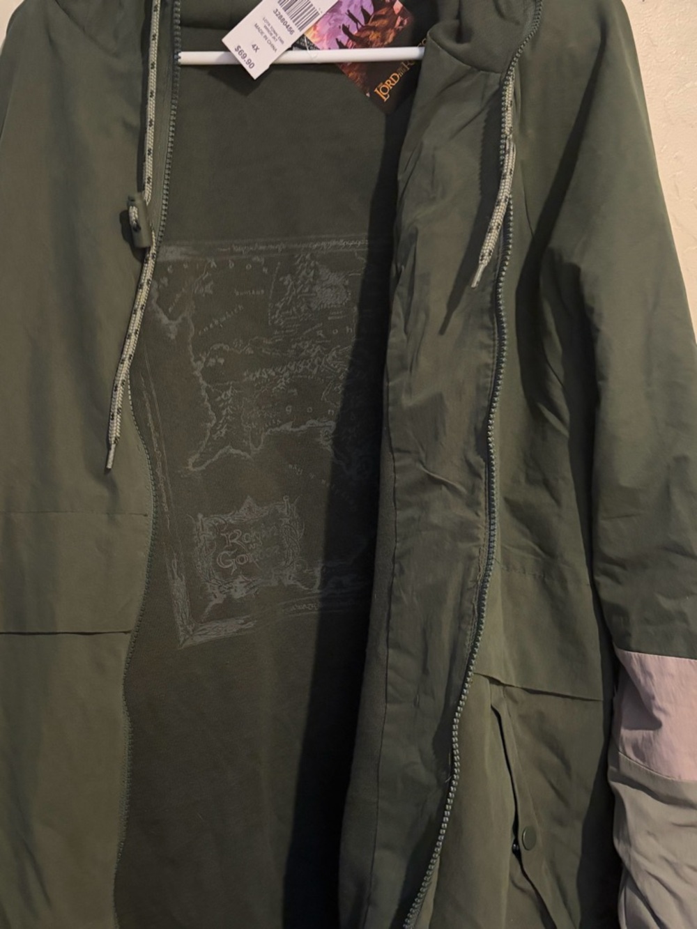 NWT BoxLunch Lord of the Rings Narsil Tonal Windbreaker Jacket LOTR Exclusive 4x - Picture 10 of 12